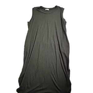 Chic Soul Black Ribbed Knit Sleeveless Maxi Dress Size 1X – Made in USA